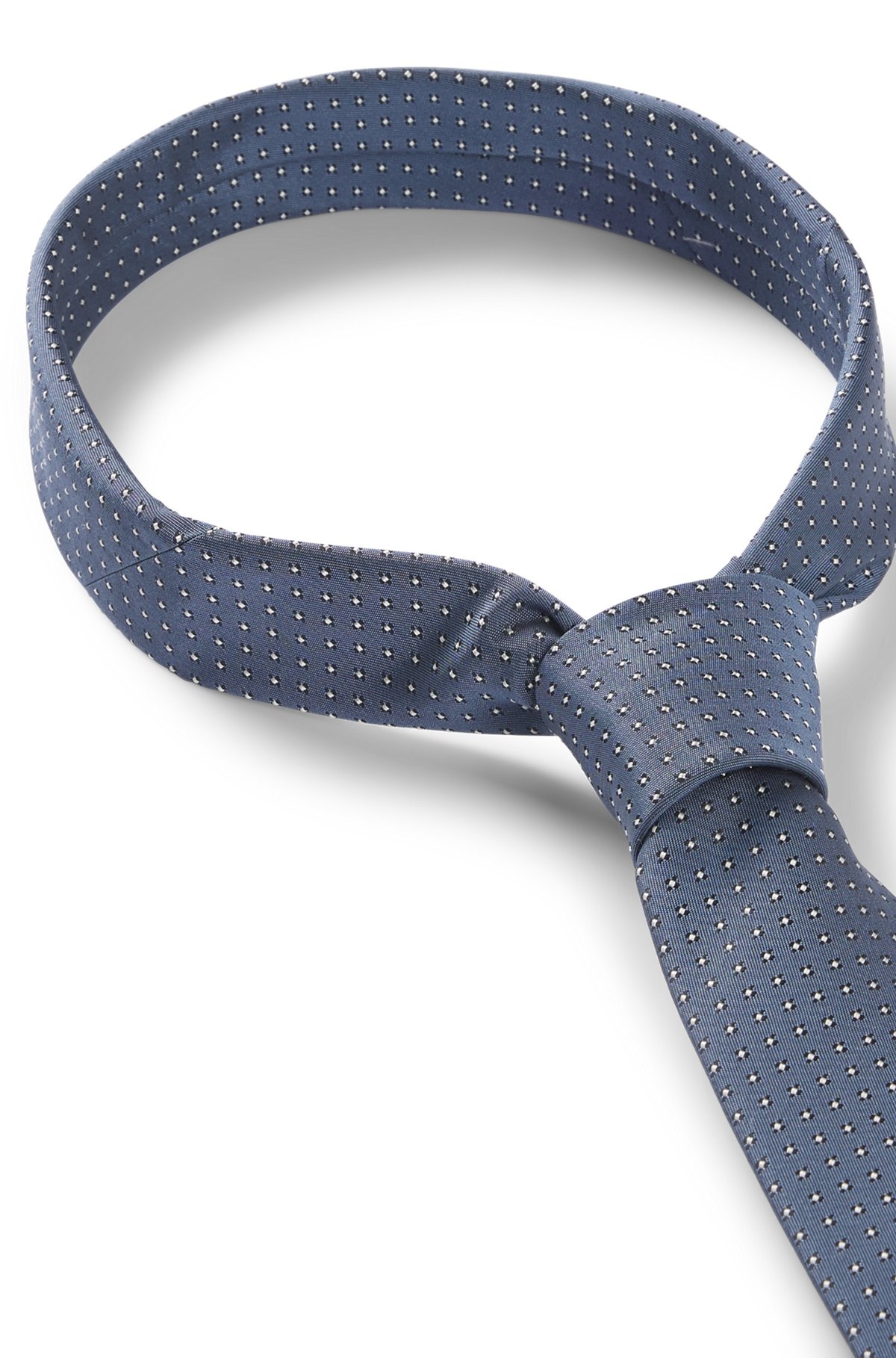 SILK-BLEND TIE WITH JACQUARD-WOVEN PATTERN - 6