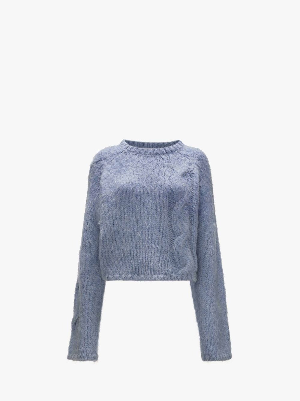 CROPPED CABLE KNIT SWEATER - 1