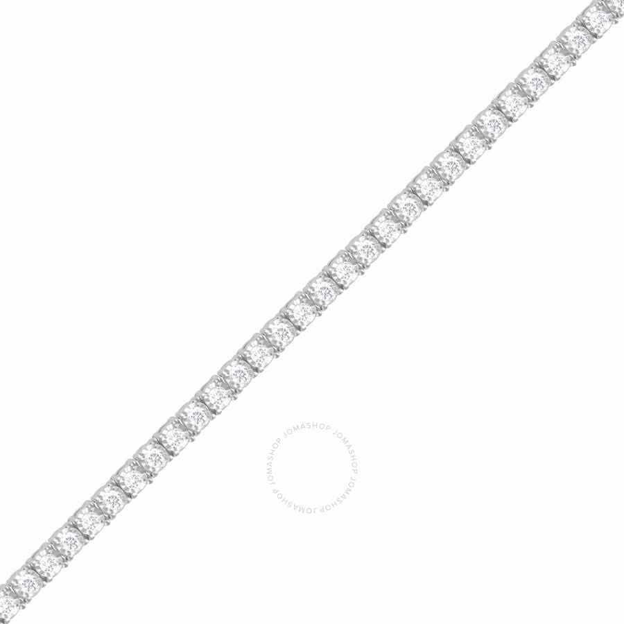 Brilliant Diamond - Brilliant Diamond Sterling Silver 1.00 Cttw Lab Grown Diamond Tennis Bracelet for Women - 3