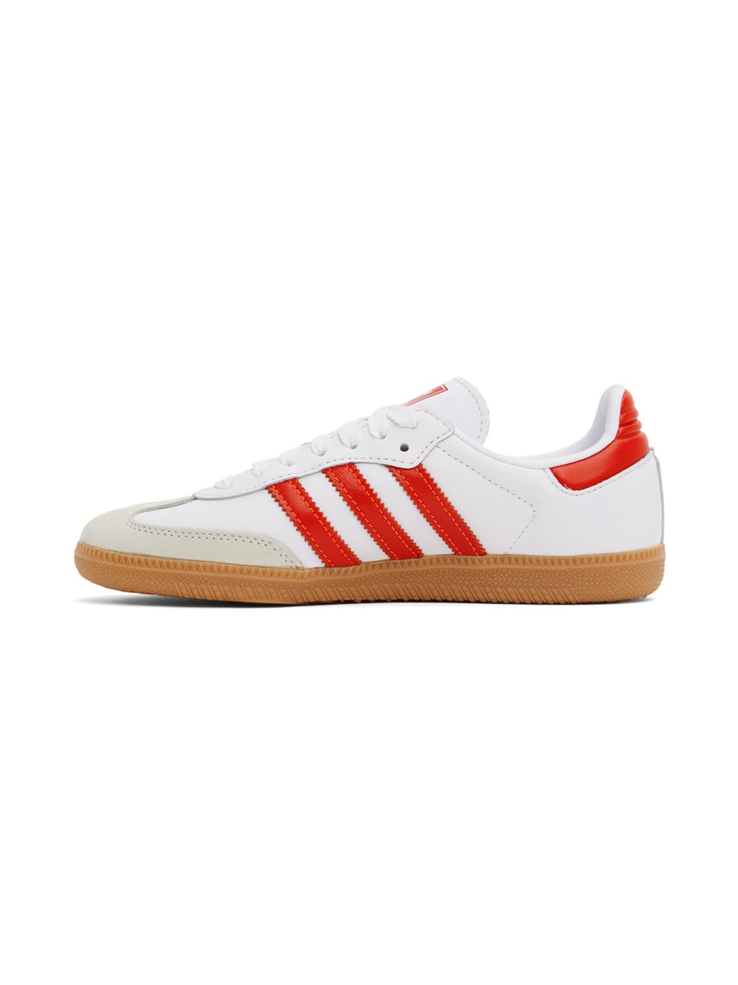 White & Red Samba OG Sneakers - 3