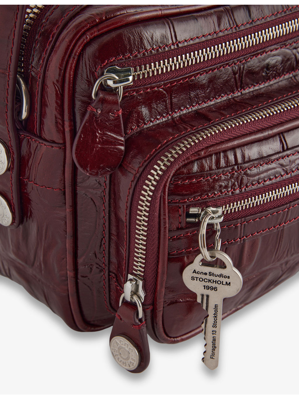 Camero Party Croc-Effect Leather Shoulder Bag - 6
