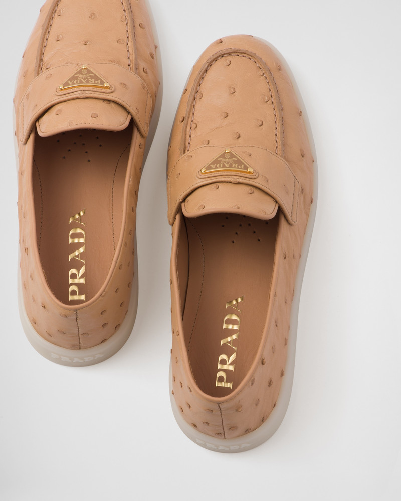 Ostrich leather loafers 7