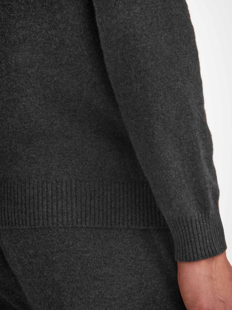 Men's Half-Zip Sweater Finley Cashmere Charcoal - 6