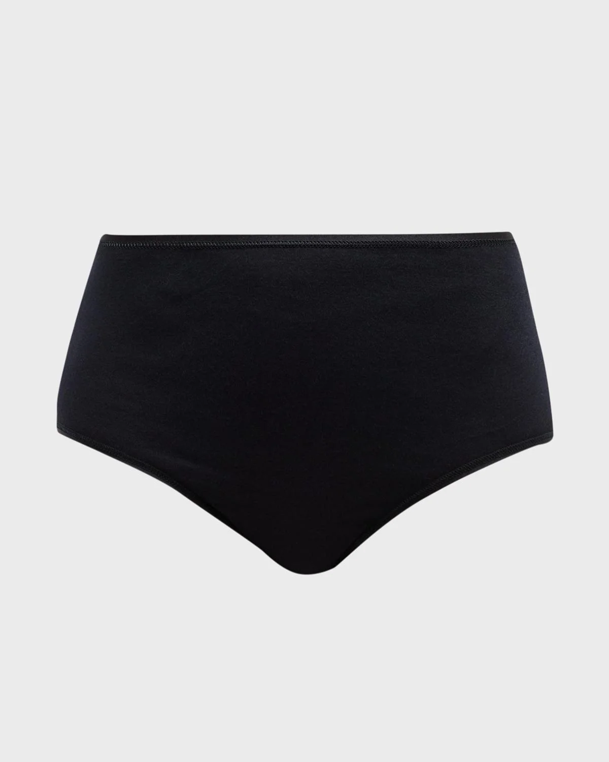 Cotton Seamless Satin-Trim Briefs - 1