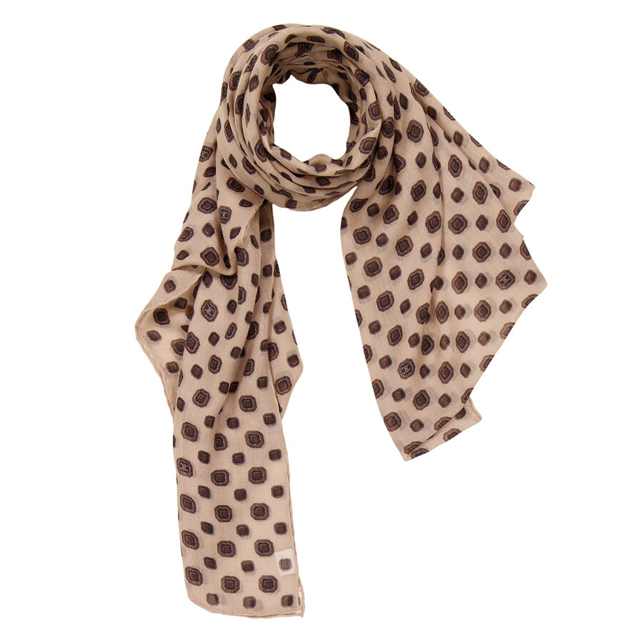 Celine Biscotto-Print Cashmere Muslin Stole - 6
