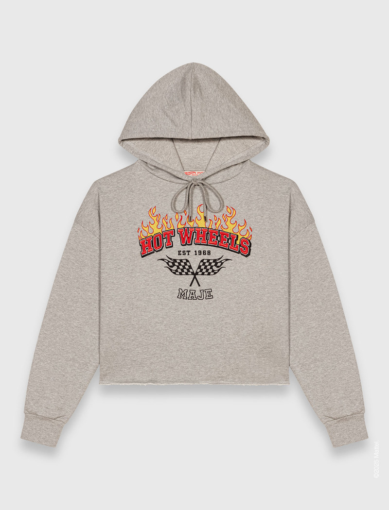 Embroidered logo cropped sweatshirt 1