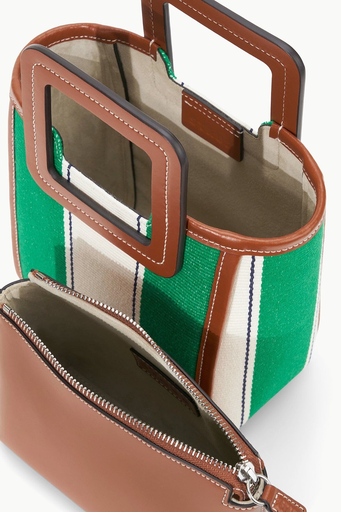 STAUD MINI SHIRLEY BAG BUNGALOW STRIPE - 8