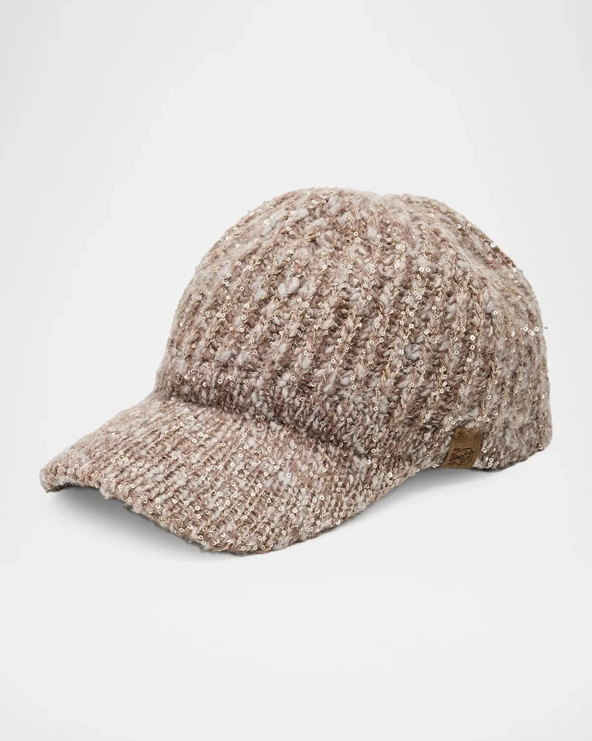 Cappello Sequined Rib-Knit Baseball Cap - 1