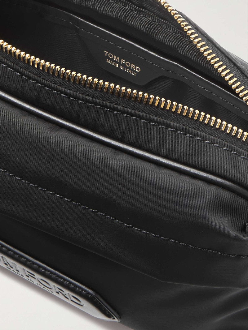 Logo-Embossed Leather-Trimmed Recycled-Shell Belt Bag 3