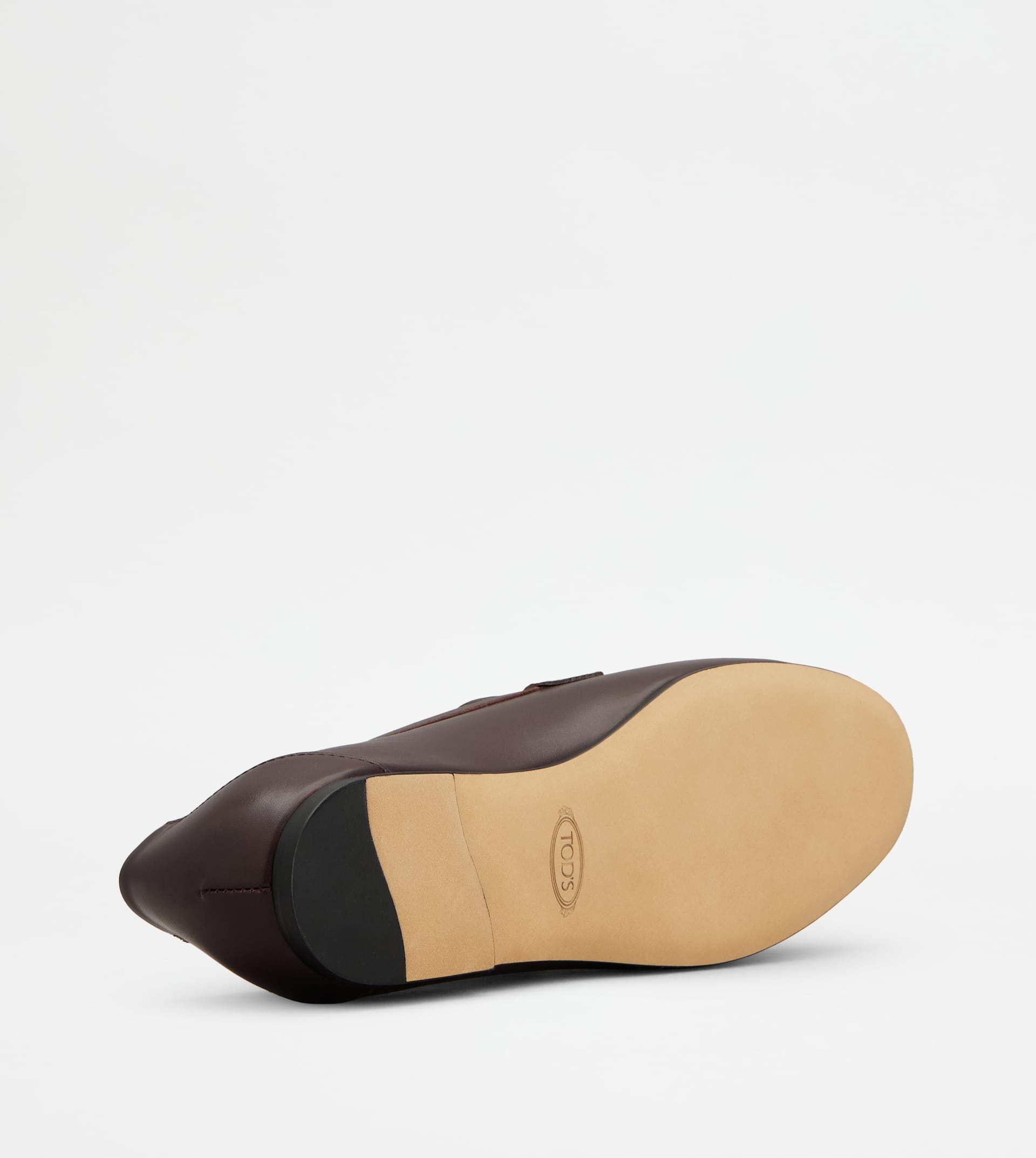 LOAFERS IN LEATHER - BURGUNDY - 4