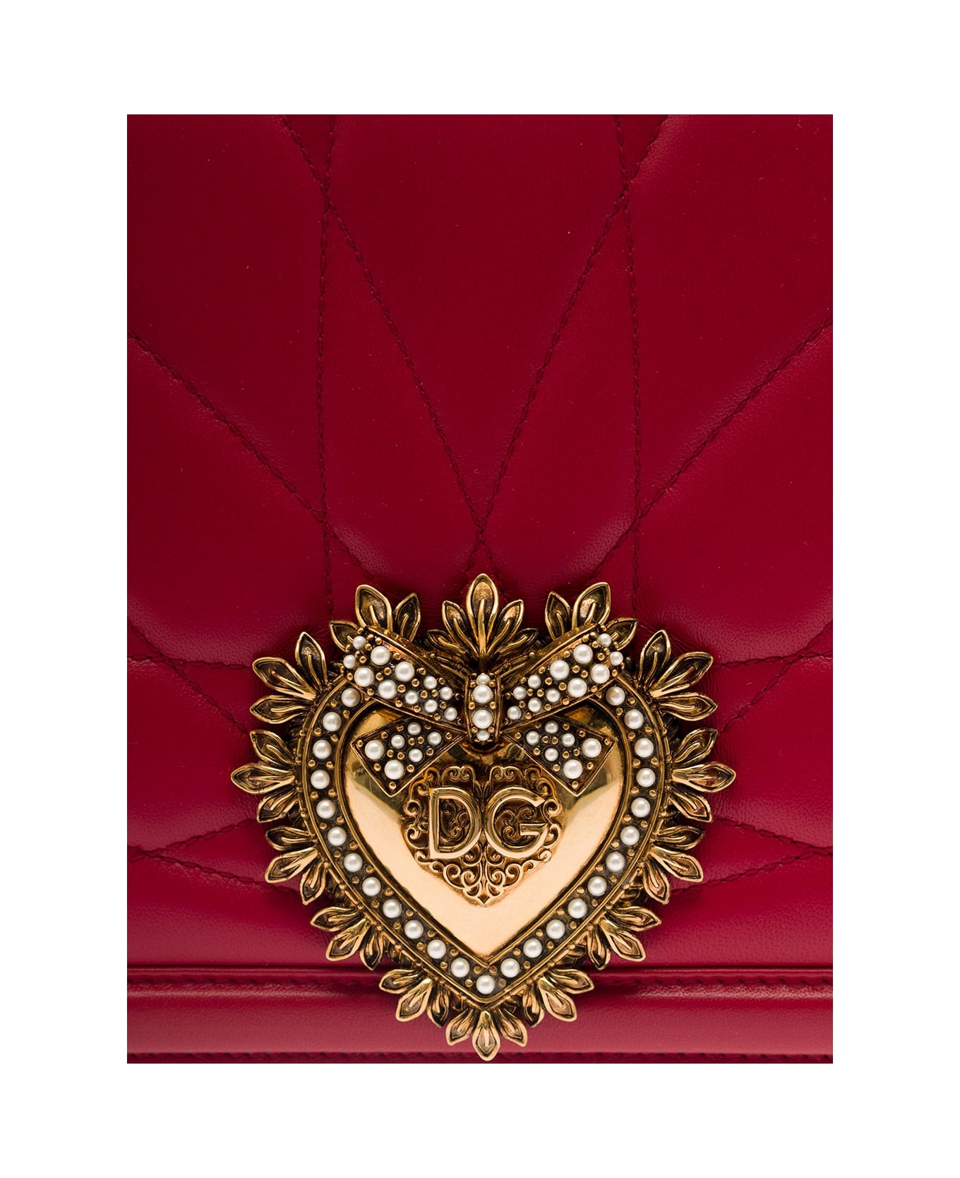 'devotion' Shoulder Bag With Heart Jewel Detail In Matelassè Leather Woman - 4