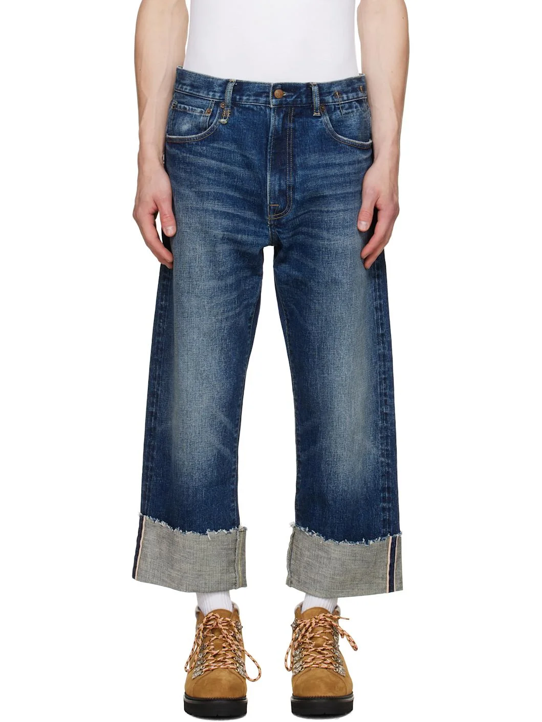 Blue Cuffed X-Boyfriend Jeans - 1