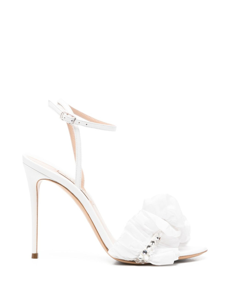 ruffled embellished sandals 1