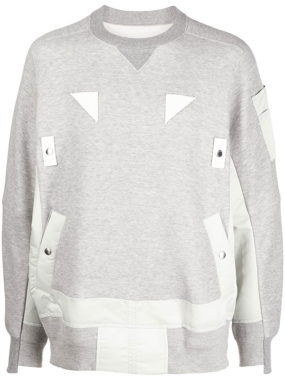 panelled cotton sweatshirt - 1