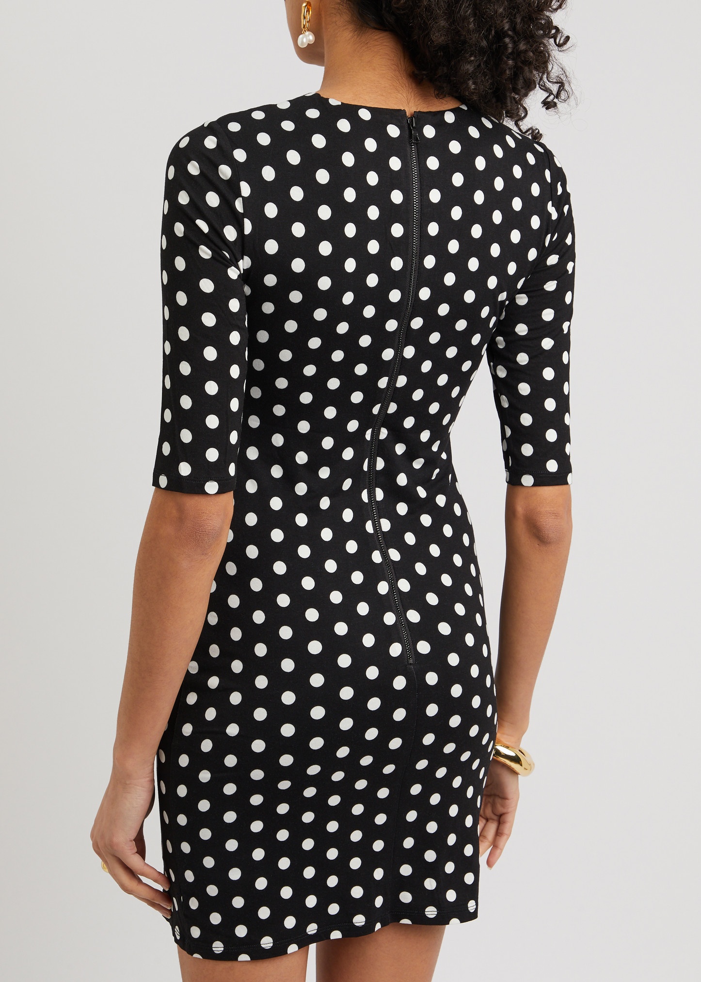 Delora polka-dot stretch-jersey mini dress - 3