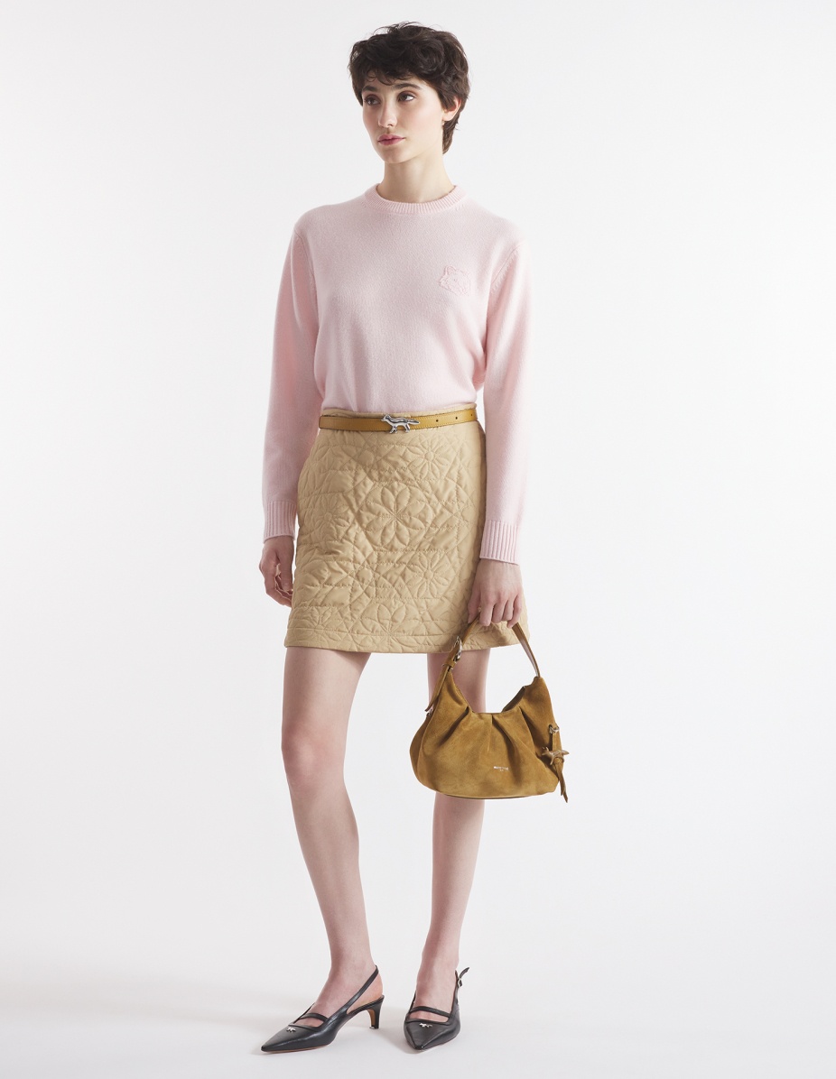 BOLD FOX HEAD EMBROIDERED CROPPED JUMPER - 2