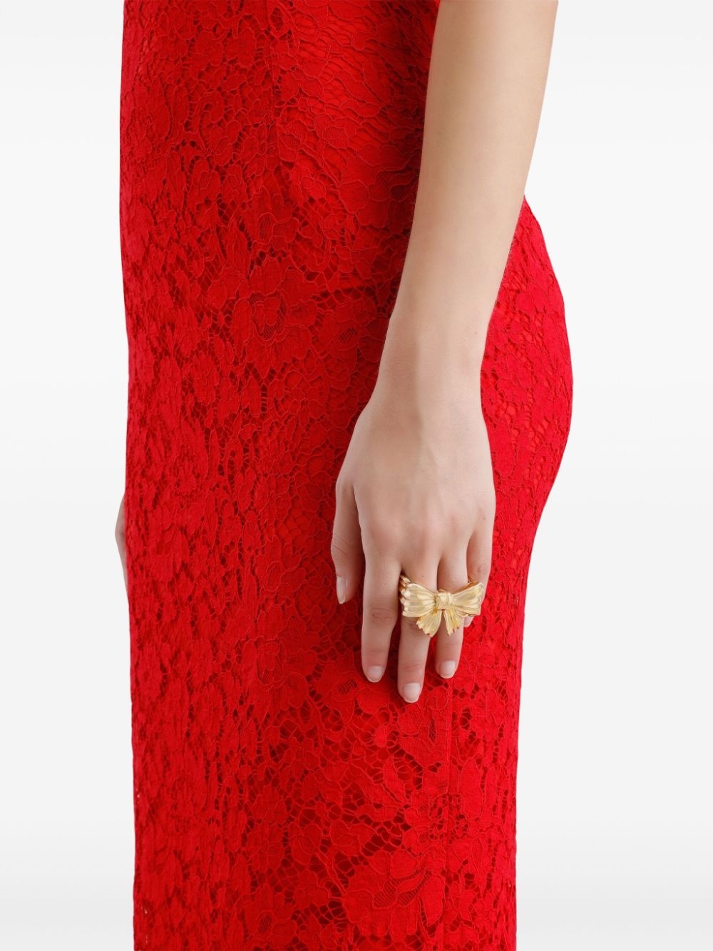 floral-lace midi dress - 5