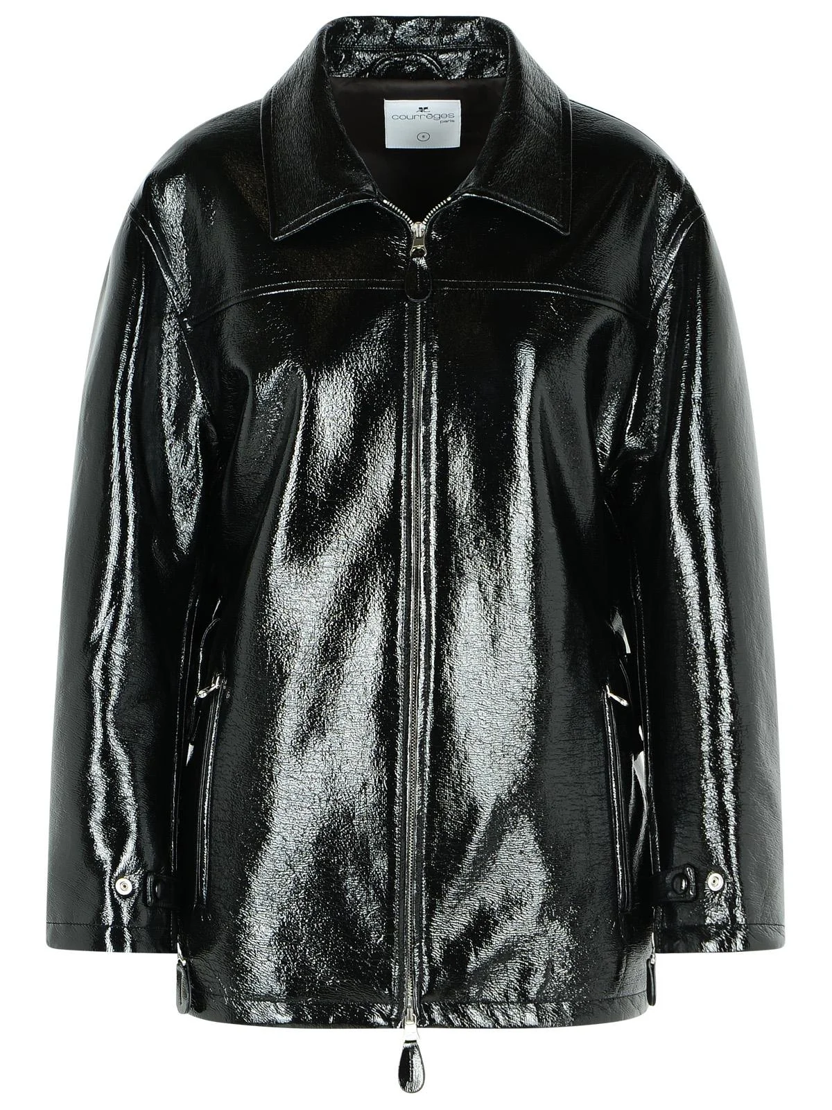 Courreges VINYL Black Cotton Blend Jacket - 1