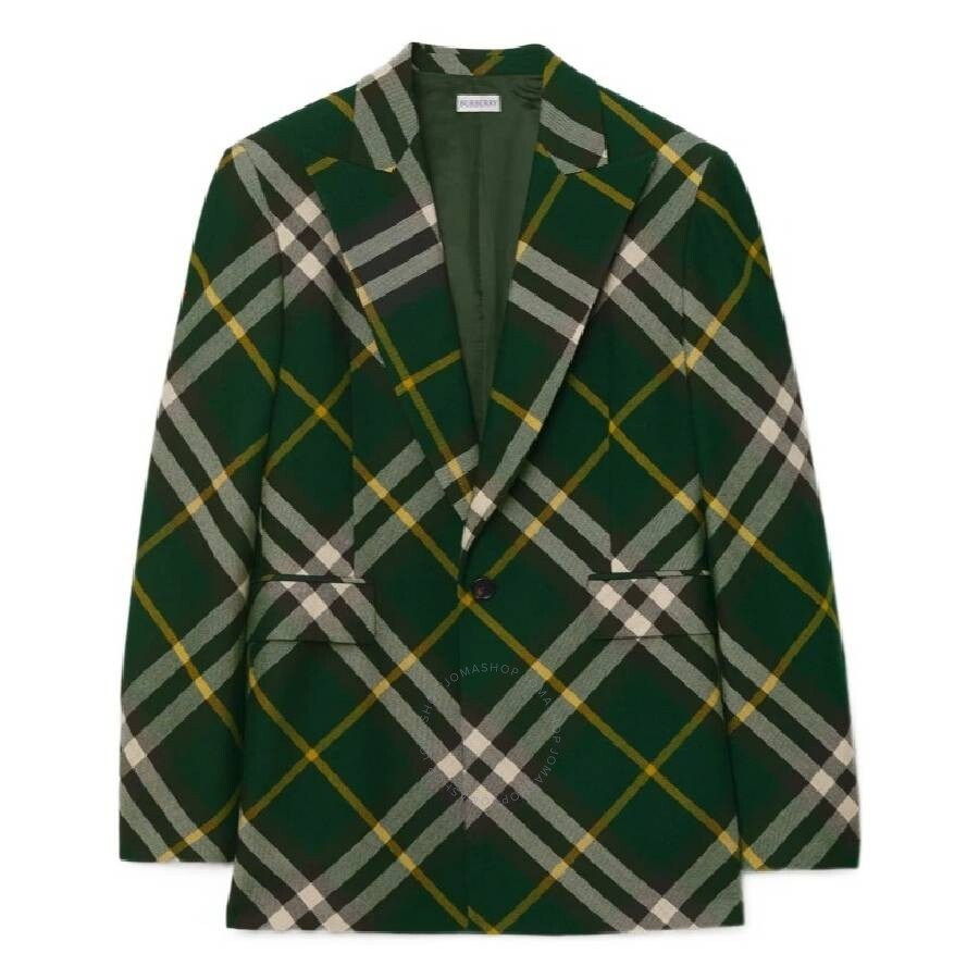 Burberry Tailored Check Pattern Wool Blazer - 1
