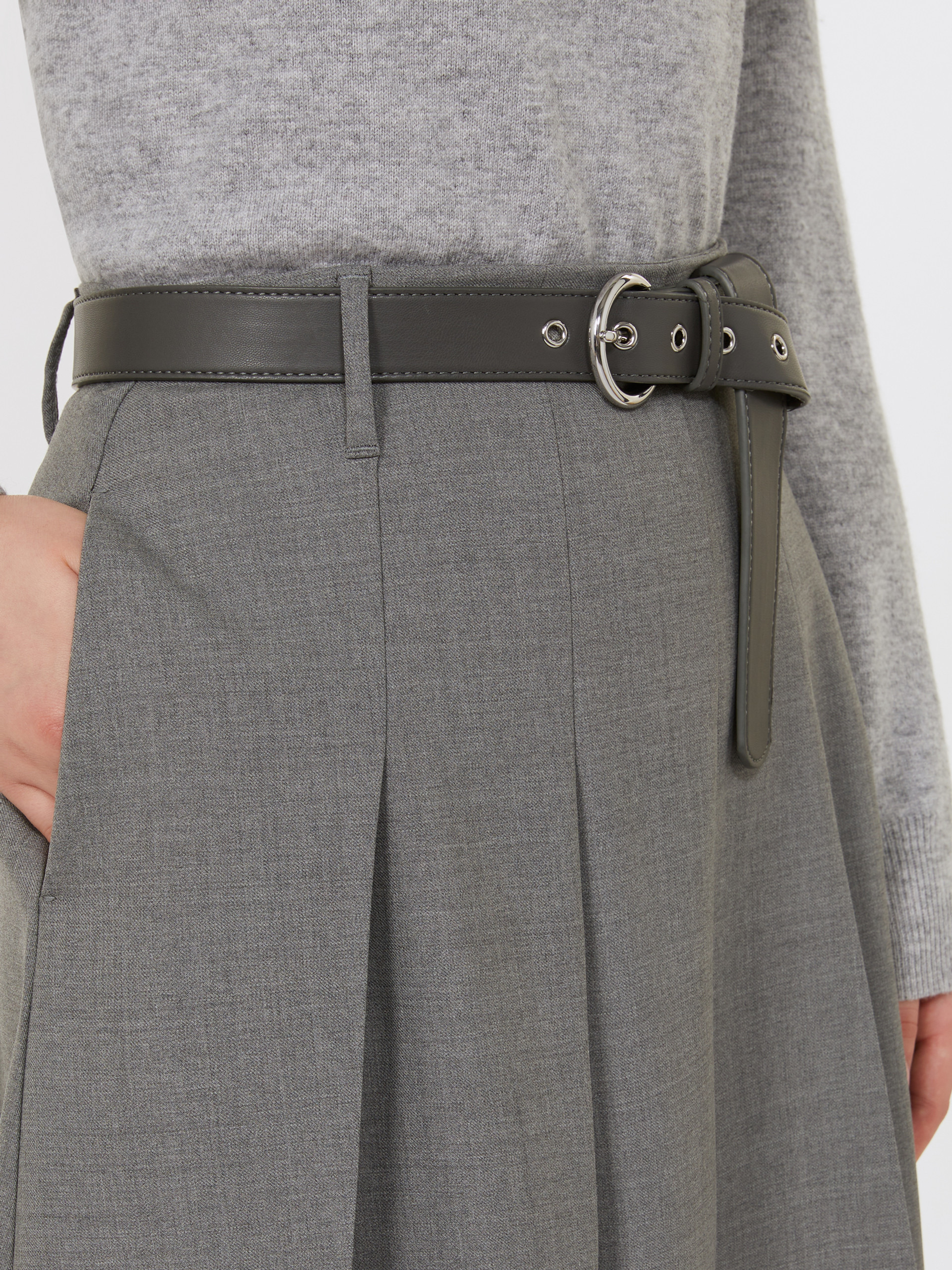 GIMMY Pleated wool skirt - 5