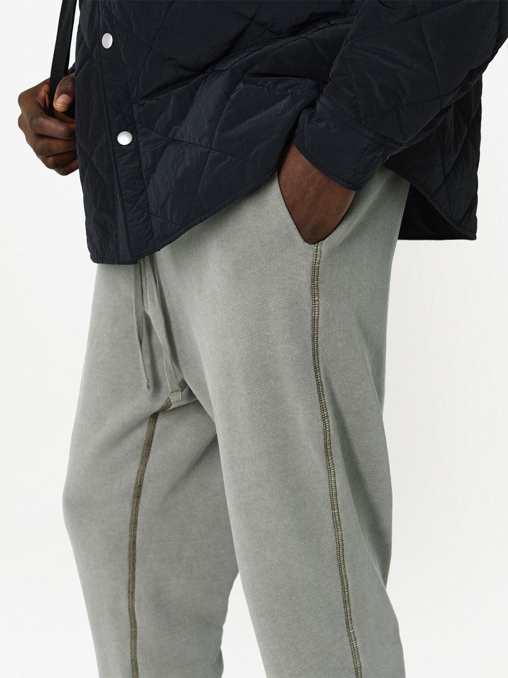 faded thermal-lined track pants - 6