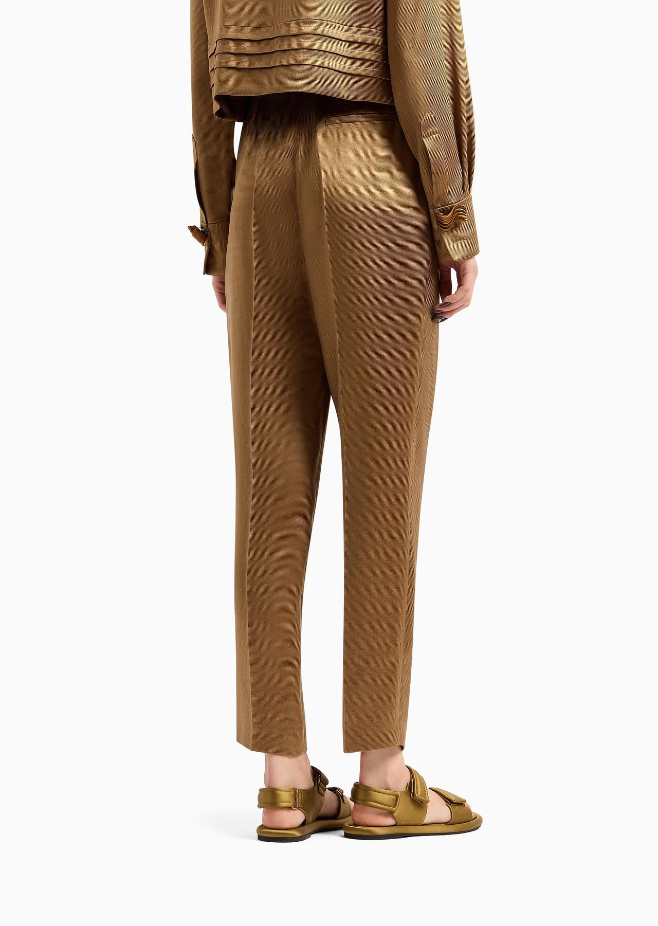 Two-dart ottoman silk trousers - 3