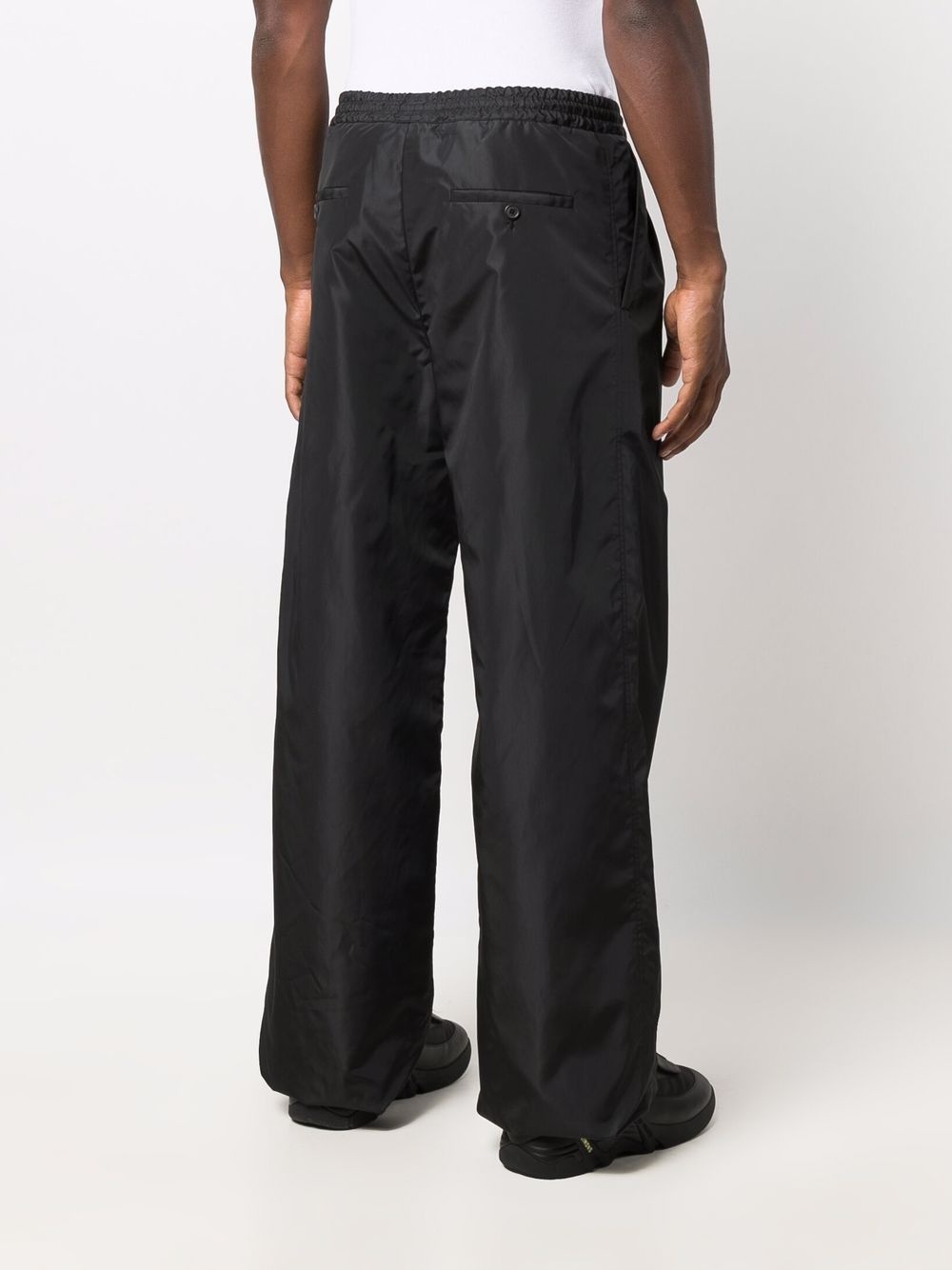 wide-leg elasticated-waist trousers - 5