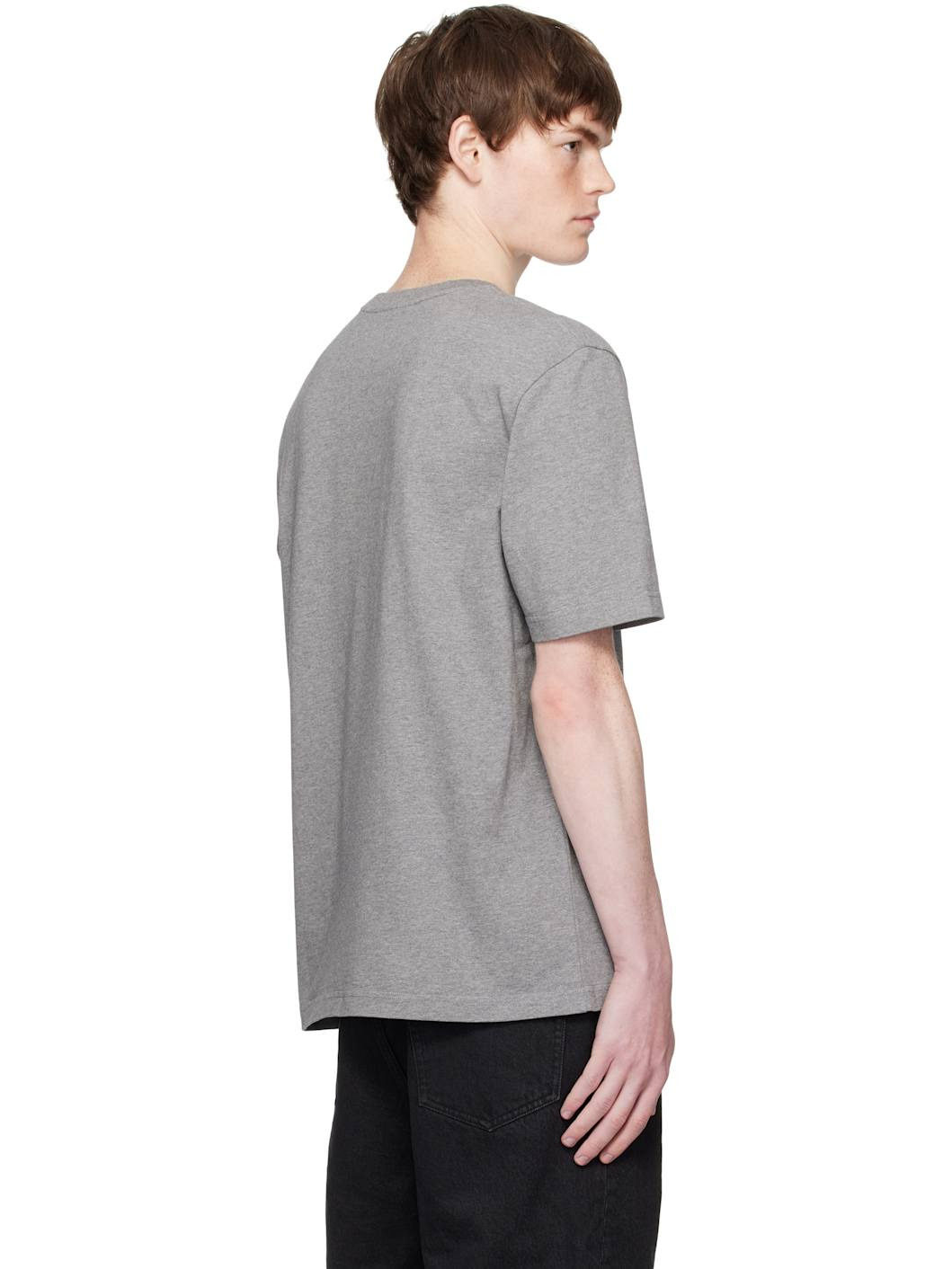 Gray Bold Fox Head Patch Comfort T-shirt - 3