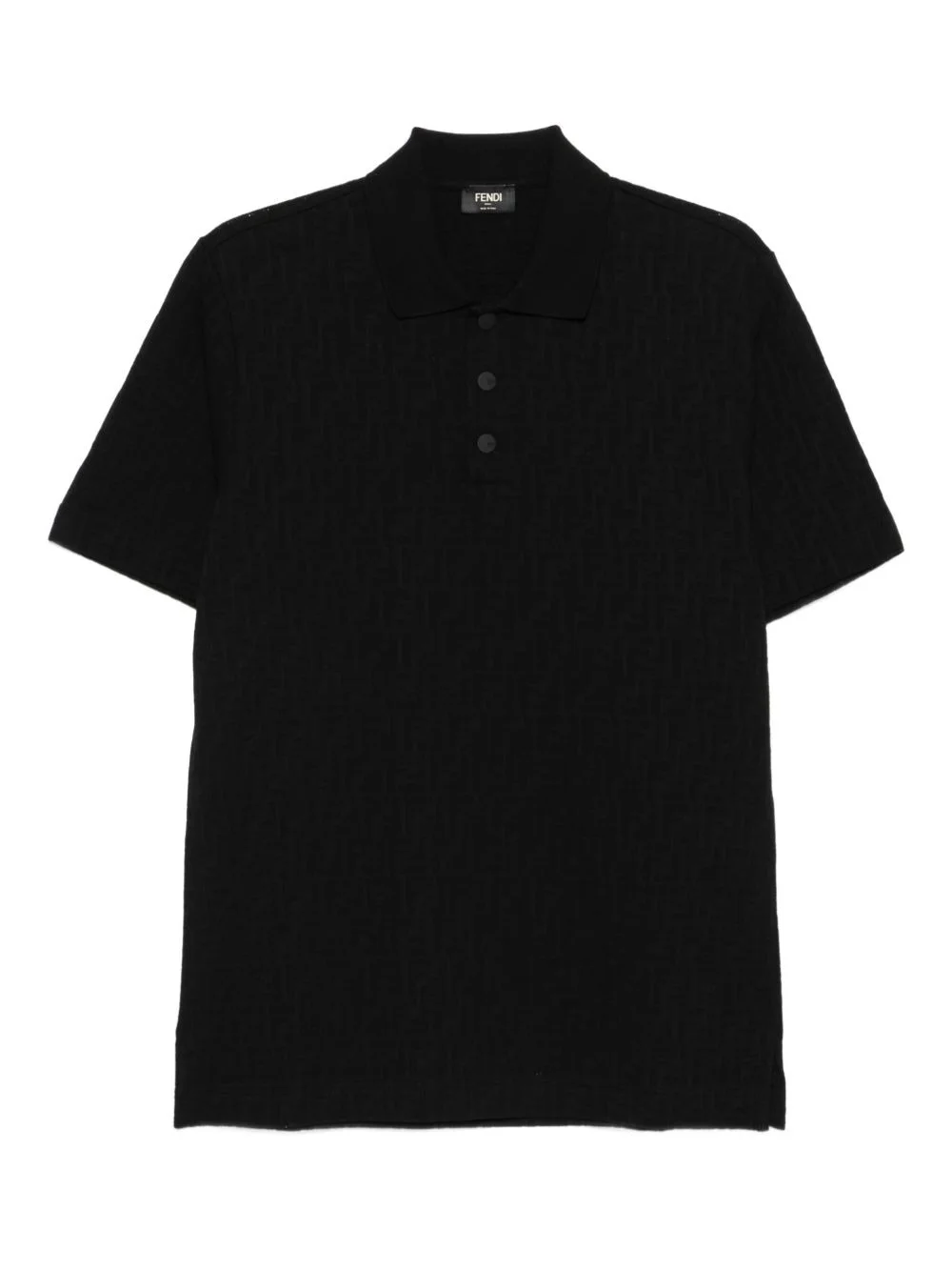 textured button polo shirt - 1