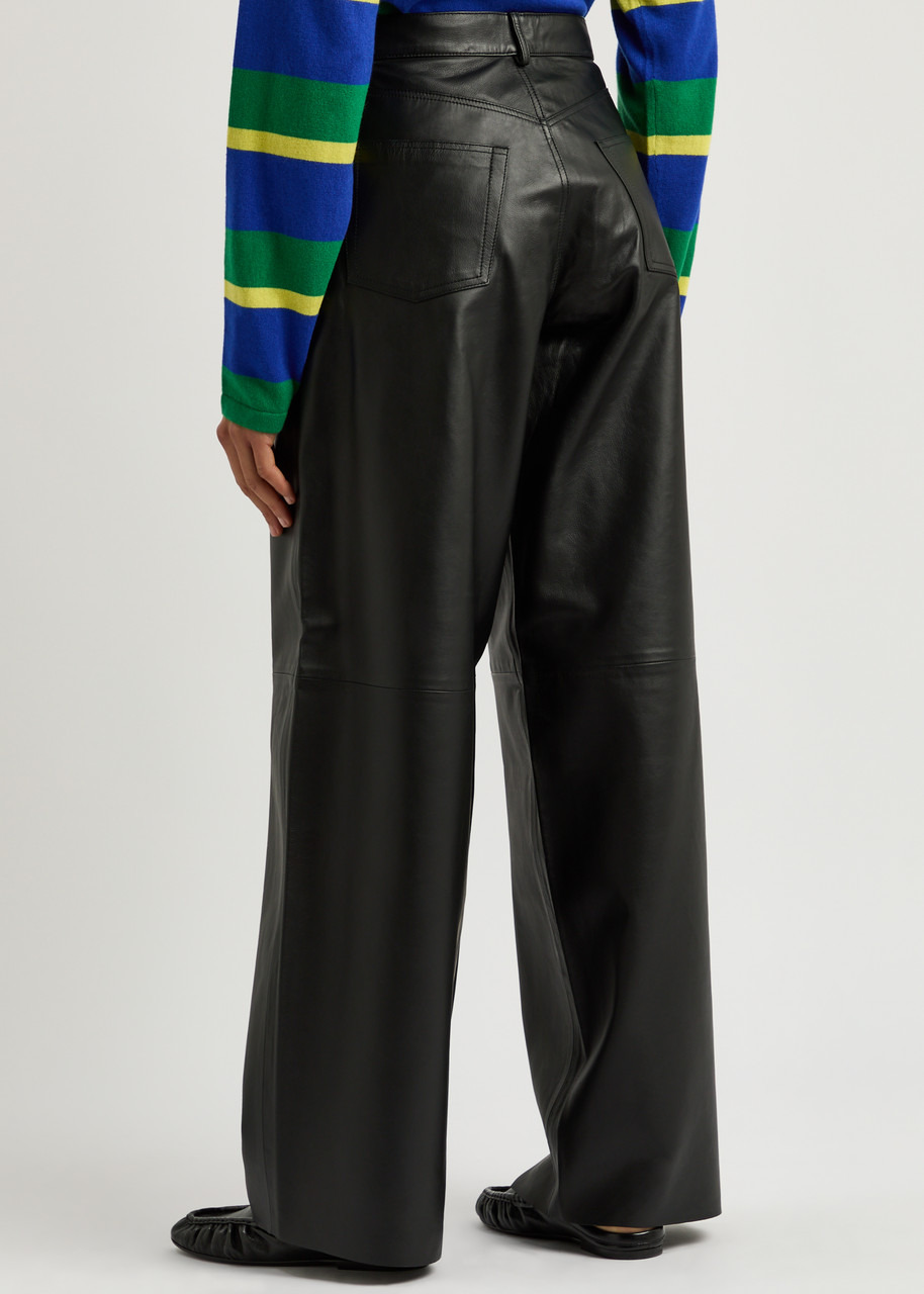 Haikure Bethany Wide-leg Leather Trousers - 3