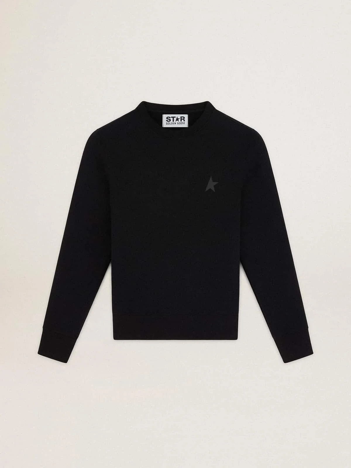 Black Athena Star Collection sweatshirt with tone-on-tone star on the front - 1