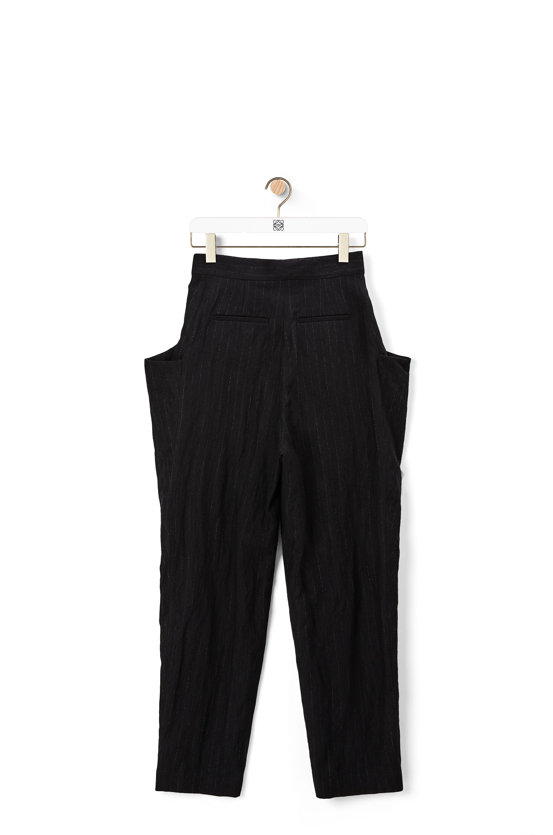 Side pocket trousers in wool and cotton - 6