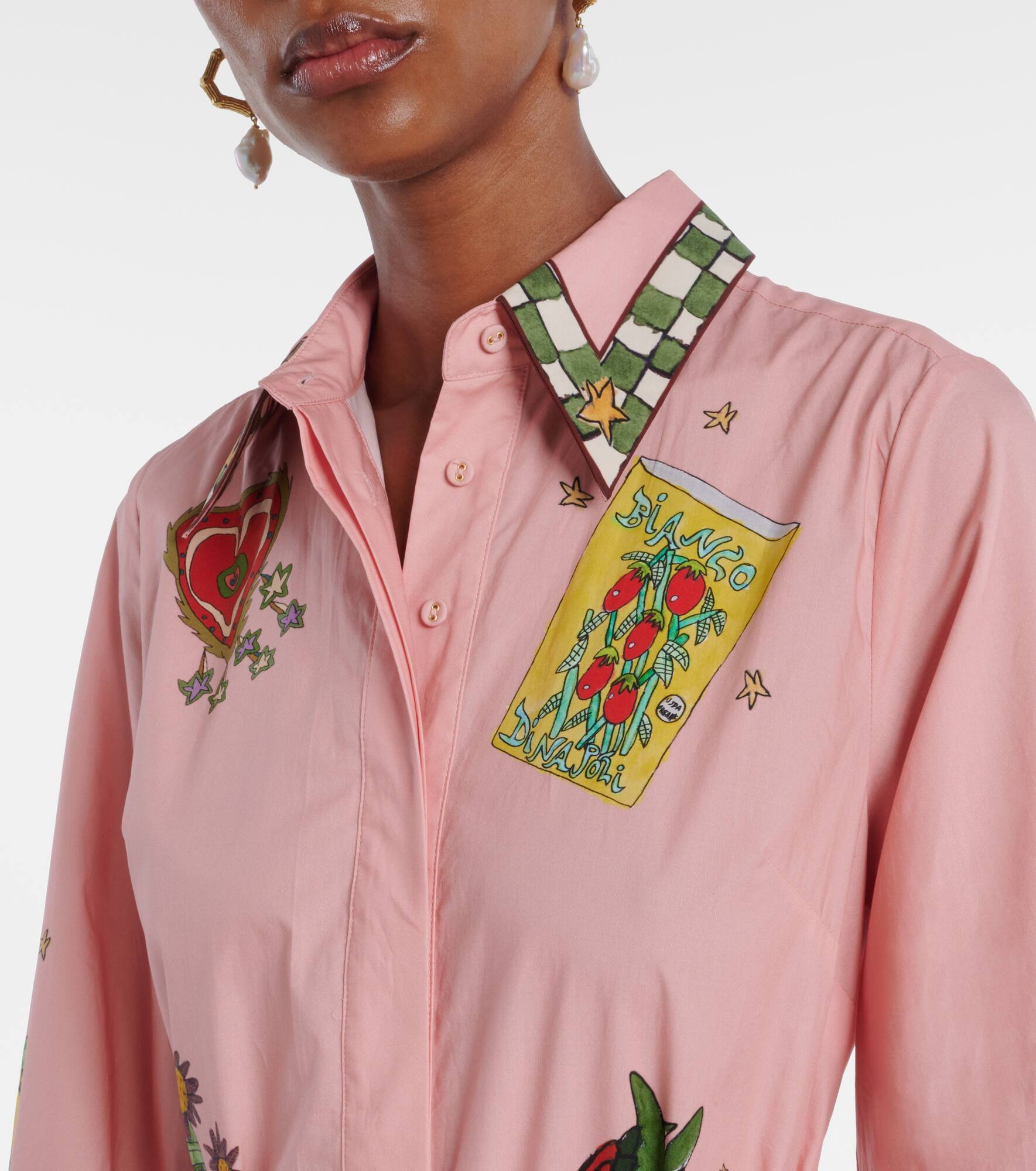 x Greg Sindel Contessa cotton poplin shirt dress - 4