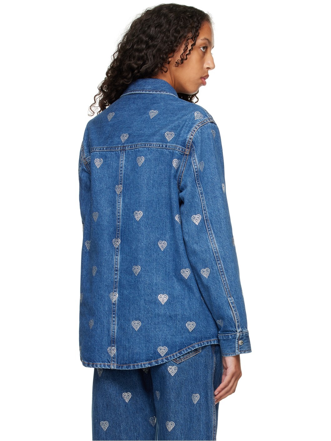 Blue Heart Denim Shirt - 3