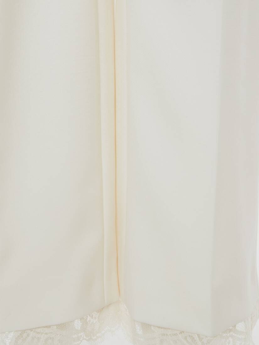 Lace Trousers in Bone - 5