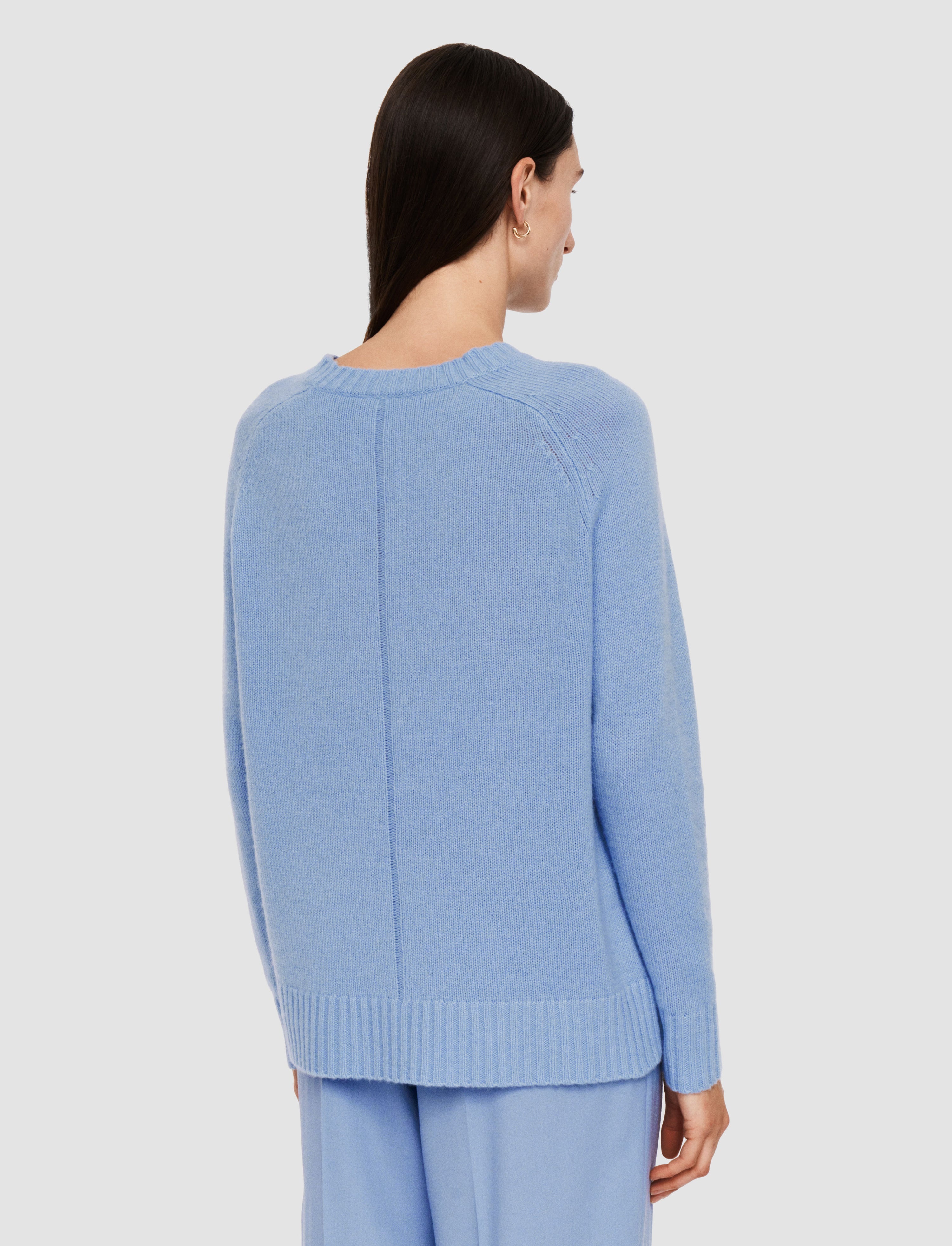Open Cashmere Round Neck Jumper - 4