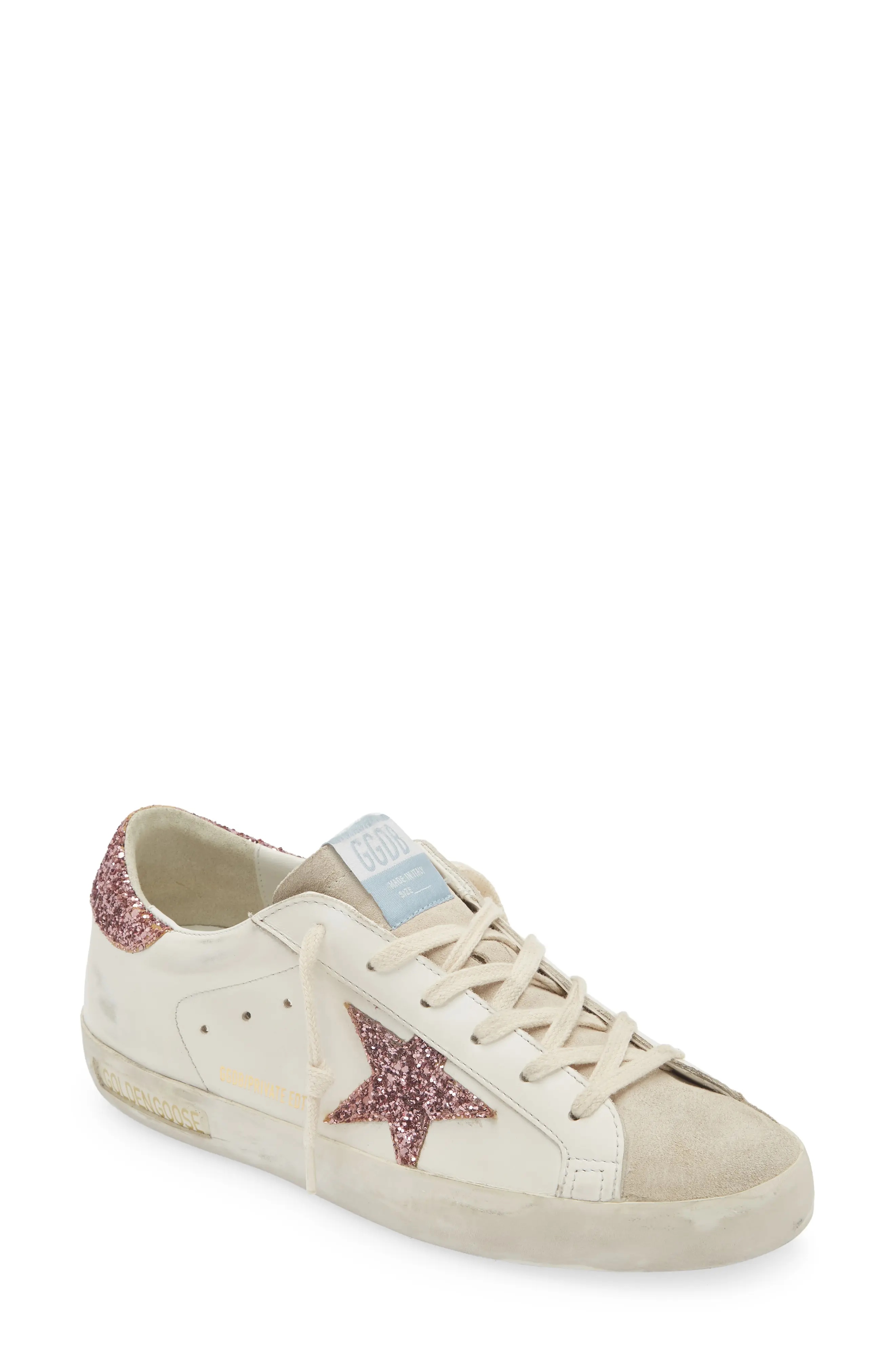 Super-Star Sneaker in White/Pink - 1