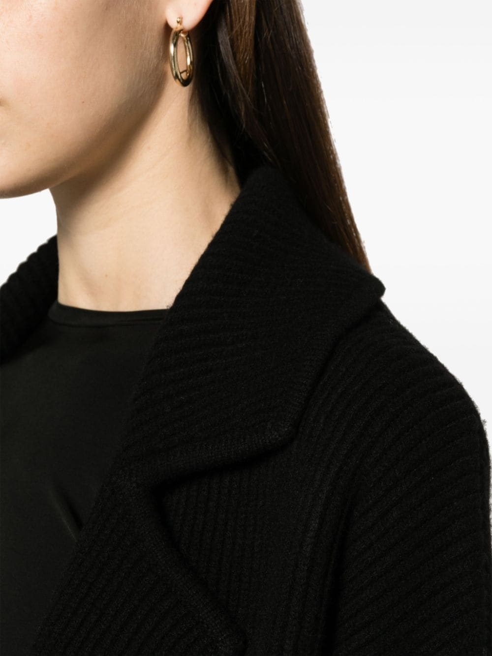 ribbed long cardi-coat - 5