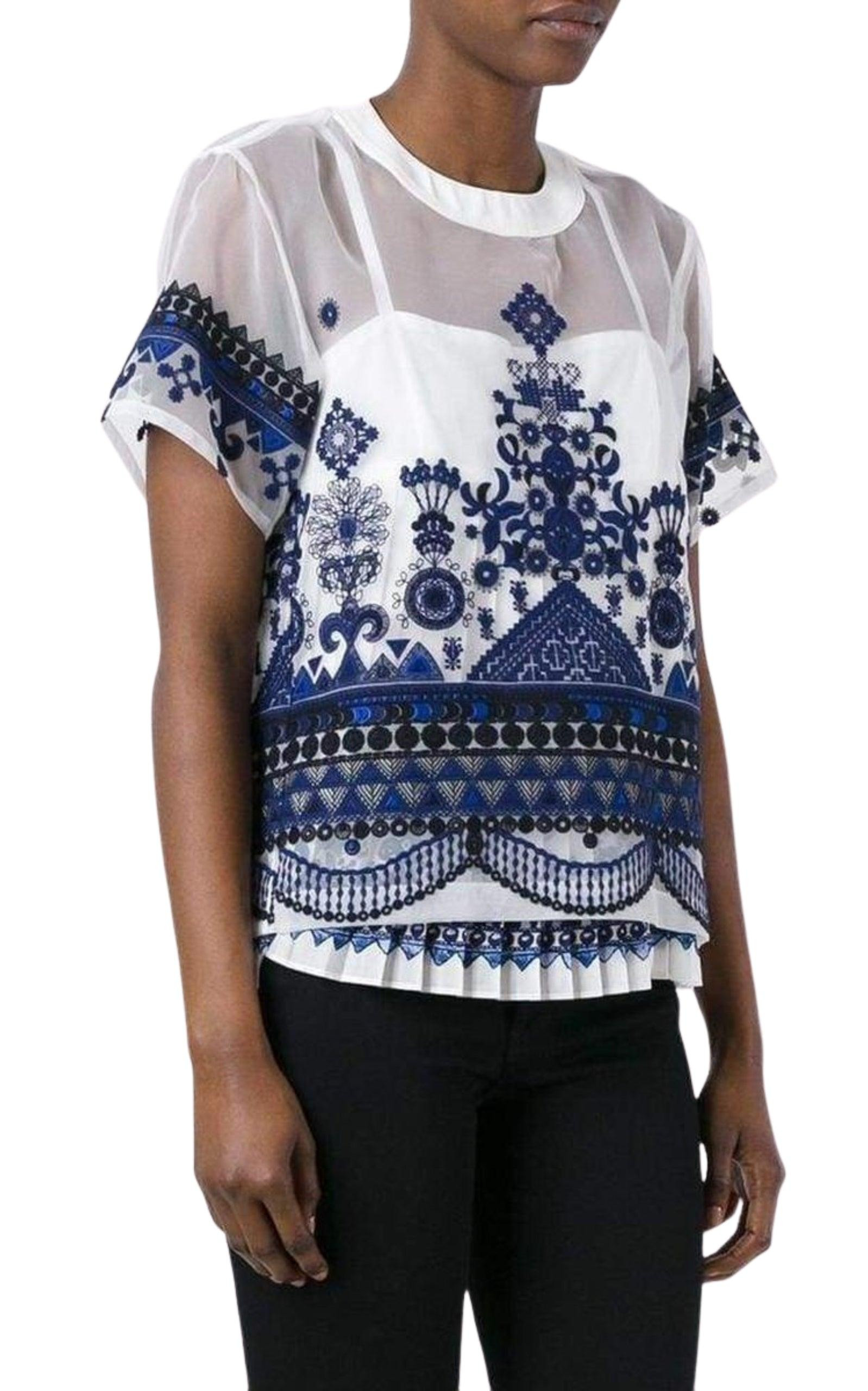 Tribal Lace Organza Top - 3