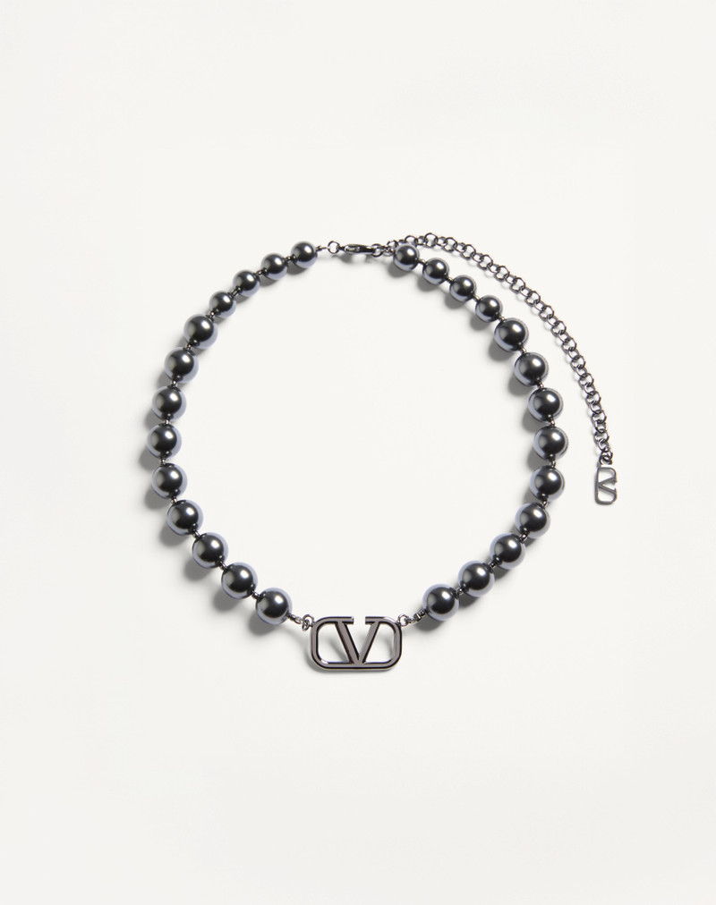 VLOGO SIGNATURE METAL CHOKER WITH SWAROVSKI® PEARLS 1