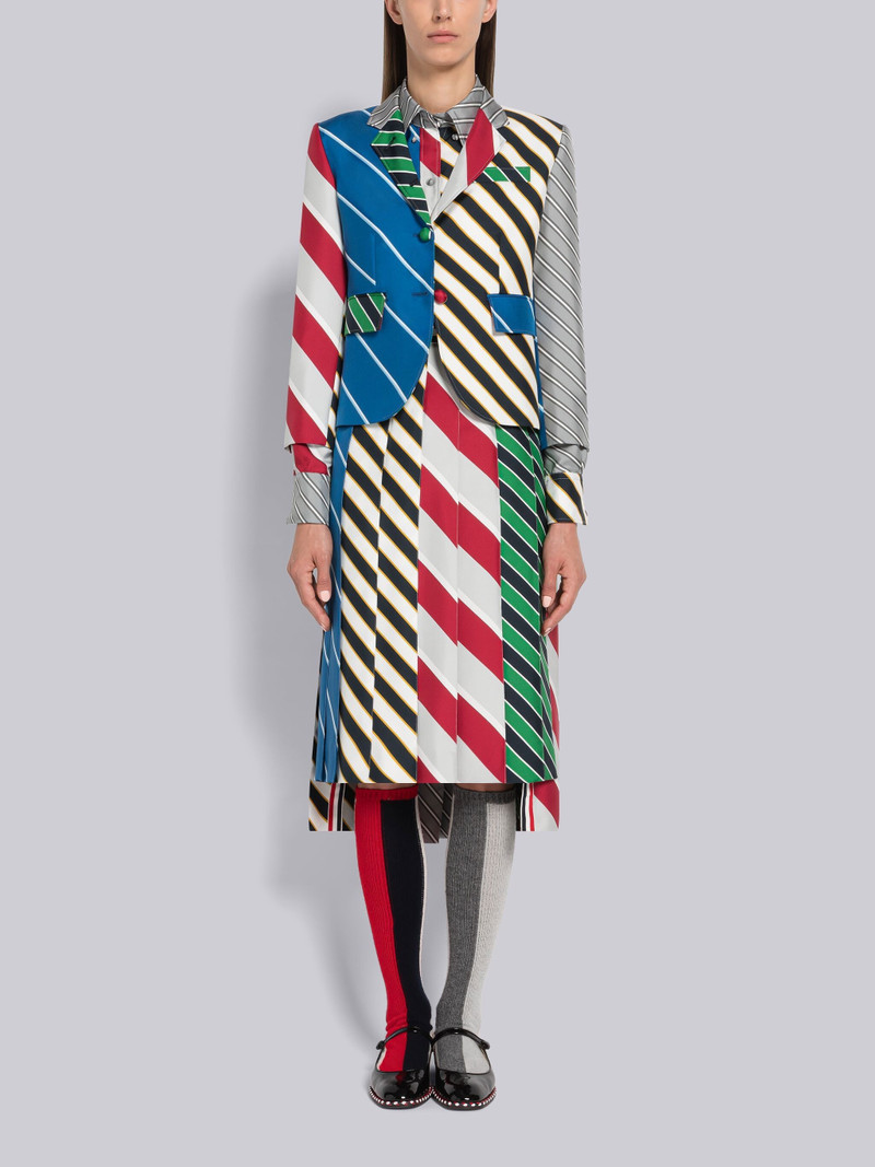 Fun-Mix Awning Stripe Silk High Armhole Sport Coat 4