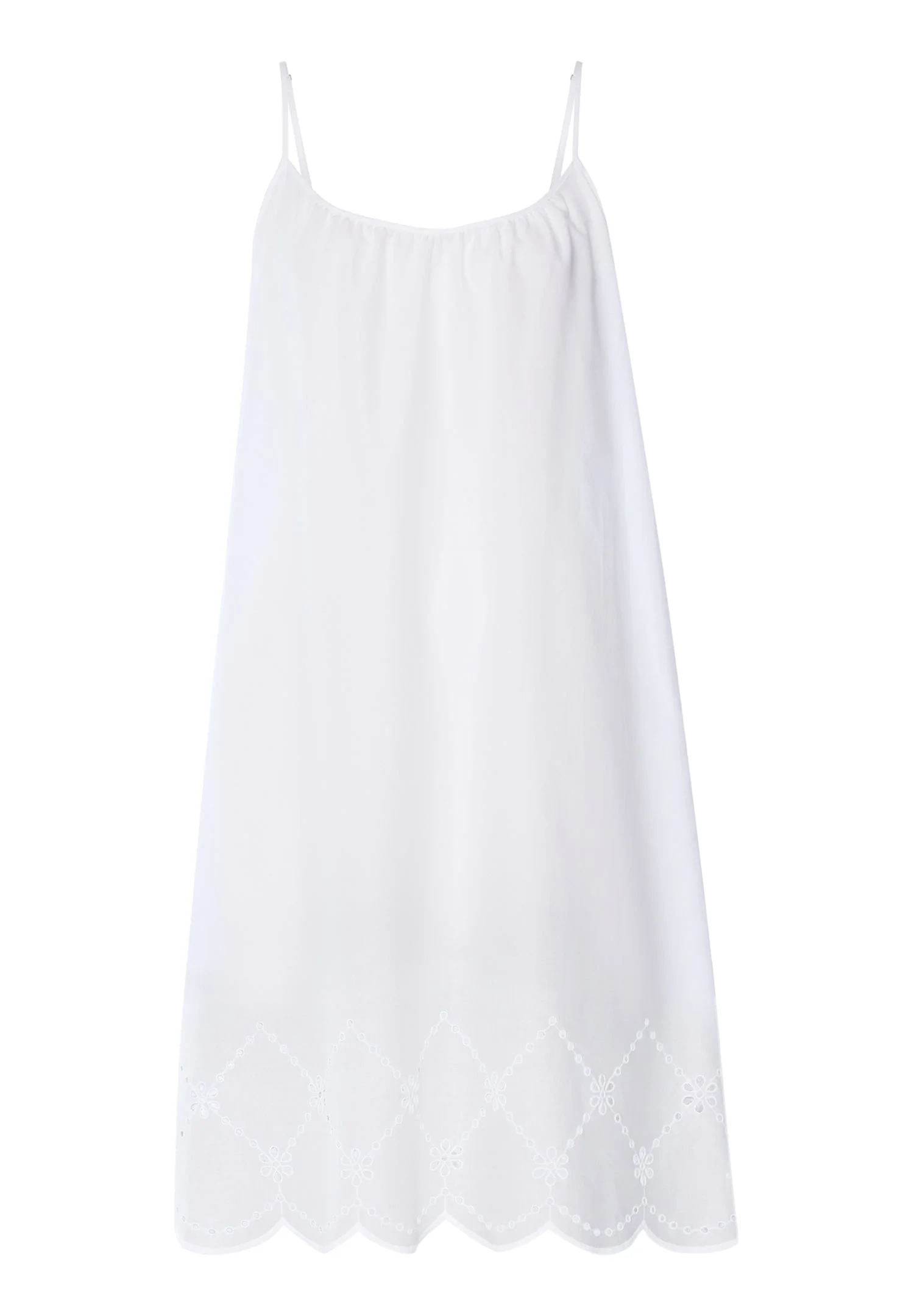 Lumi Scalloped Cotton Chemise - 1