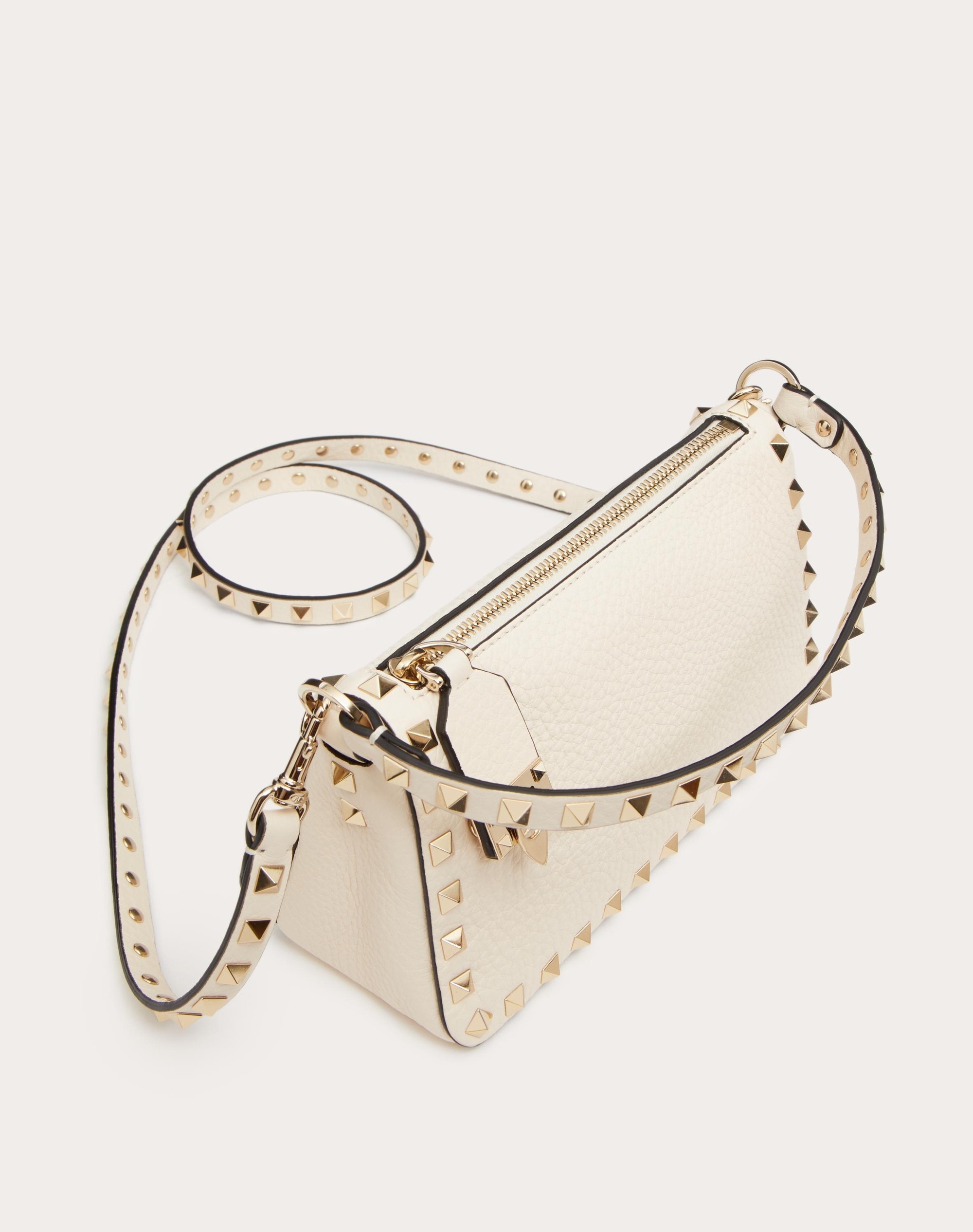 SMALL ROCKSTUD GRAINY CALFSKIN CROSSBODY BAG - 5