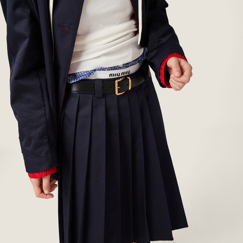 Pleated chino skirt 4