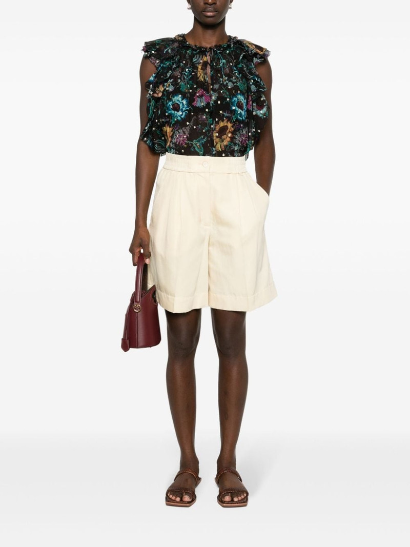 ULLA JOHNSON Dominique floral-print top outlook