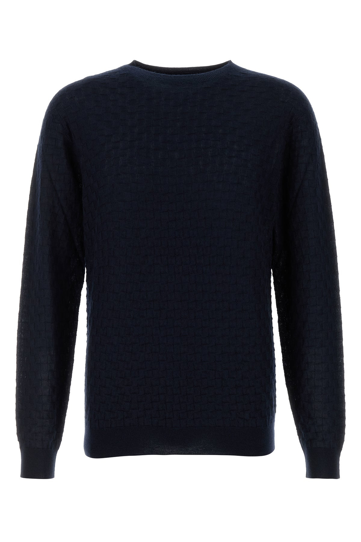Dark blue cashmere blend sweater - 1