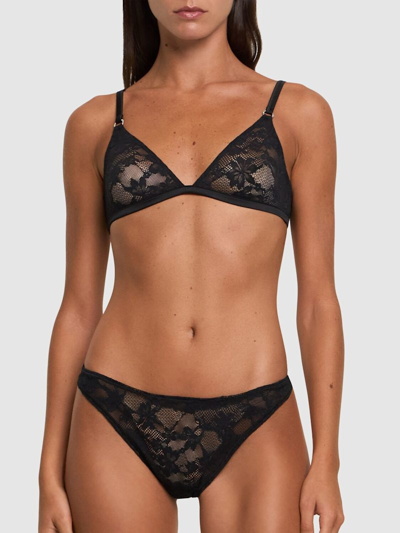 Le Stretch lace high rise thong - 2