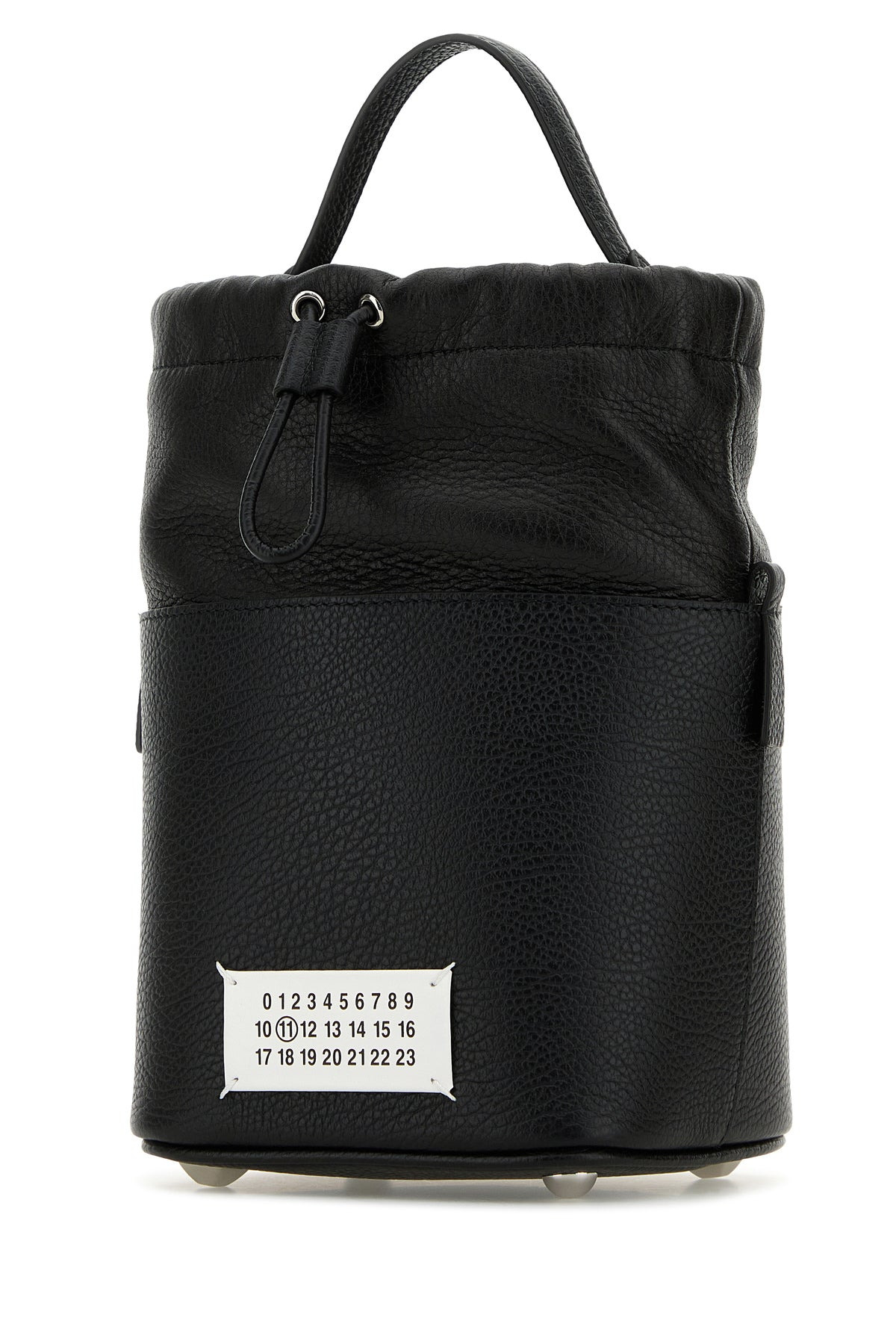 Black leather mini 5AC bucket bag - 2
