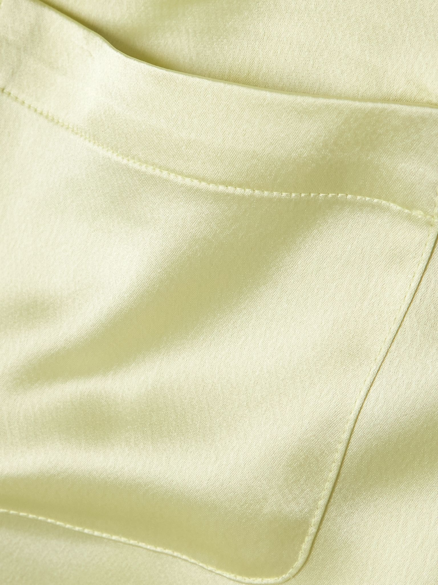 Barb cropped satin wide-leg pants Pastel yellow - 5