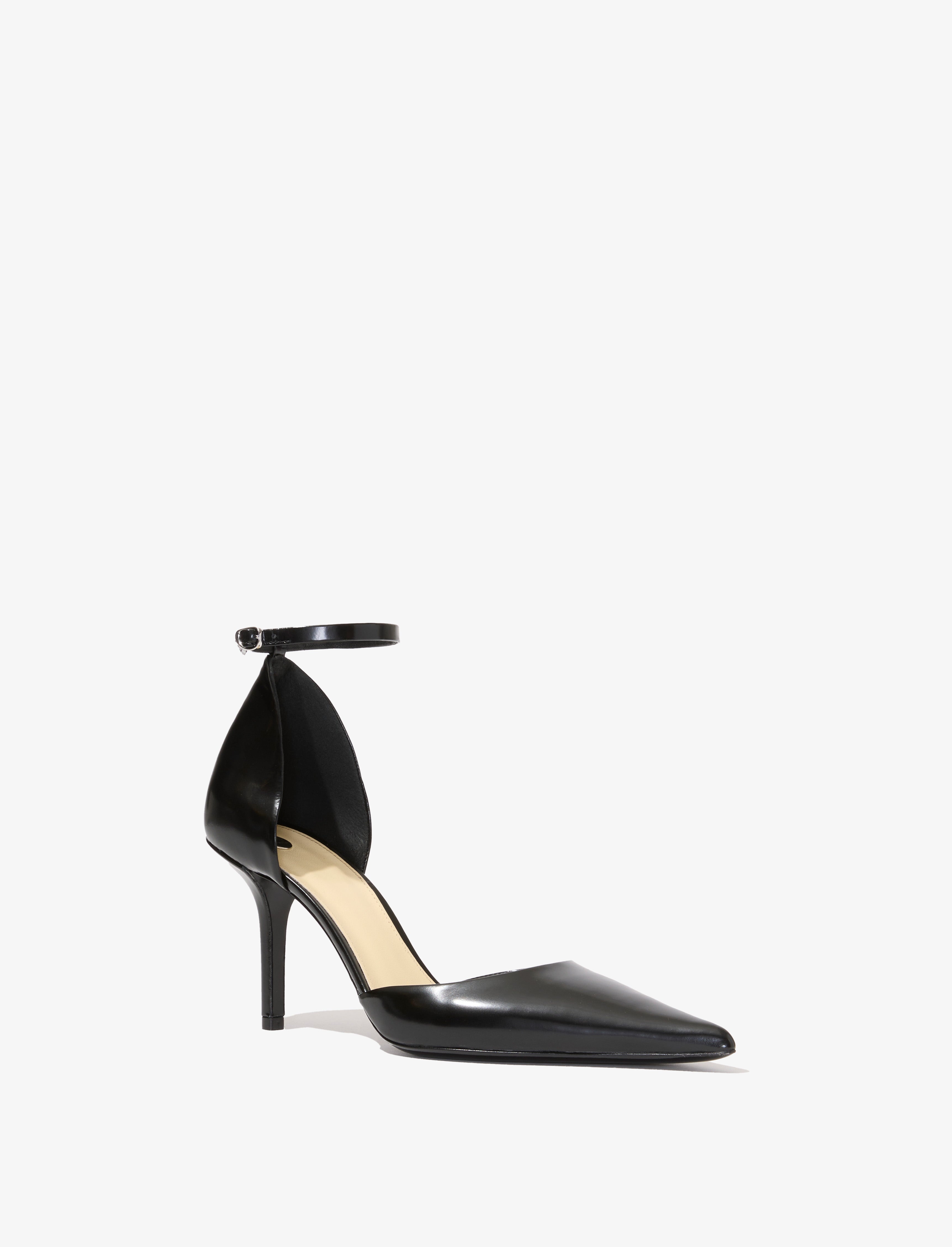 Slash Ankle Strap Pumps in Spazzolato Leather - 2